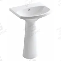 KOHLER Bathroom Sink: Vitreous China, White, Oval, 34 1/2 in Overall Ht, 22 3/4 in Overall Lg (MPN K-2362-1-0). Key specifications — Brand: KOHLER; Color: White; Sink Material: Vitreous China.