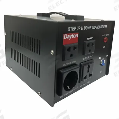 Dayton Step Up/Step Down Voltage Converter: 1.5 kVA Power Rating, Single Phase - International Voltage Converters