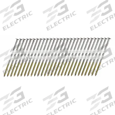 SENCO Framing Nails,3" L,Plain,PK4000: Framing Nails, Flat, Smooth, 3 in Overall Lg - Collated Framing Nails