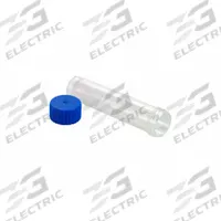 APPROVED VENDOR 10 mL Transport Vials with Caps: Transport, Polypropylene, 10 mL, Blue, Non-Sterile (MPN 2403010B60E1). Key specifications — Neck Size: 17 mm; Self-Standing: Self-Standing; Closure Color: Blue; Brand: APPROVED VENDOR; Vial Type: Transport; Body Color: Natural; Includes Closure: Yes; Bottom Shape: Round.