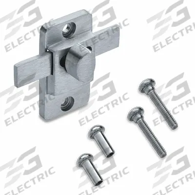 ASI GLOBAL Slide Latch: Zinc, Bright, 2 1/2 in Overall Ht - Door Latch, Keepers & Stops for Bathroom Partitions