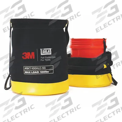 DBI-SALA Bucket: Hand Tools/Power Tools/Small Parts, Carabiner, Hook-and-Loop, 20 in Ht - Tool Transport Buckets