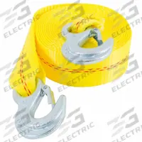 KEEPER Emergency Tow Strap: 2 in Overall Wd, 15 ft Overall Lg, Yellow, Polyester, 1- Ply (MPN 02815). Key specifications — Material: Polyester; Hook Type: Slip Hook; Attachment Style: Forged Steel Hoop w/latch; Duty Capacity: Standard Duty; Brand: KEEPER; Equipment Color: Yellow; Number of Ply: 1-Ply.