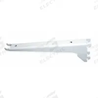 APPROVED VENDOR Shelving Bracket: Double, 3/4 in x 10 5/8 in x 3 9/16 in, Powder Coated, 16 ga Gauge (MPN 1WDT1). Key specifications — Product Type: Shelf Bracket; Color: White; For Display Type: Double Slotted Standards; Material: Steel; Brand: APPROVED VENDOR; Finish: Powder Coated.