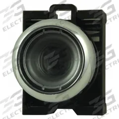 EATON Flush Push Button: 22 mm Mounting Size, Metallic, Momentary (MPN M22M-D-X). Key specifications — Brand: EATON; Action: Momentary; Series: M22; Push Button Material Type: Metallic.