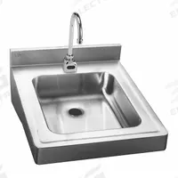 JUST MANUFACTURING Bathroom Sink: Lavatory Group, Silver, Stainless Steel, Sensor, 20 in Overall Wd (MPN HCL23520S-J). Key specifications — Series: Lavatory Group; Includes: Sensor Faucet; Color: Silver; Brand: JUST MANUFACTURING; Sink Type: Bathroom; Material: Stainless Steel; Sink Material: Stainless Steel.