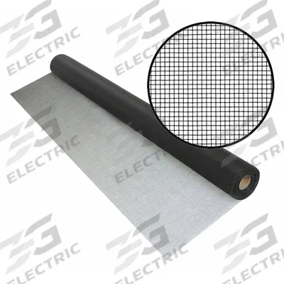 ULTRAVUE2 Replacement Screen: Polyester, Black, 18 x 18 Mesh Size, 6 ft Wd - Polyester Door and Window Screen