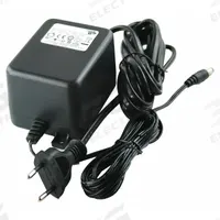 APPROVED VENDOR Plug-In Charger: 230V AC, 12V DC, 1.21 A Output Current, European Country Plug (MPN 11Y733). Key specifications — Input Voltage: 230V AC; Country Plug Style: European; Output Plug Inside Polarity: Negative; Output Voltage: 12V DC; Regulated: Unregulated; Tip Size: 2.1 x 5.5 x 10 mm; Brand: APPROVED VENDOR.