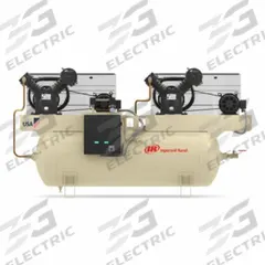 INGERSOLL RAND Duplex Compressor: 5 hp, 2 Stage, Horizontal, 120 gal, 16.8 cfm, 175 psi, 460V AC (MPN 2-2475E5-V). Key specifications — attr48430: INGERSOLL RAND; attr48445: 60 Hz; attr48450: 460V AC; attr48474: Three; attr48487: Horizontal.