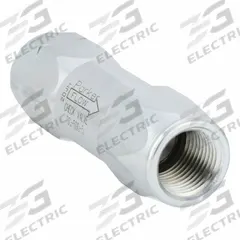 PARKER Hydraulic Check Valve: 3,000 psi, 40 gpm, 1/2 in, NPT (MPN DC-500-5). Key specifications — Body Material: Steel; Outlet Connection Type: NPT; Brand: PARKER; Inlet Connection Type: NPT.