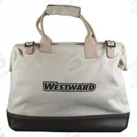 WESTWARD Tool Bag: 14 in W x 6 in D x 16 in H, Tan, Canvas, 1 Pockets, 1 Inside Pockets, Canvas (MPN 53JW33). Key specifications — Color: Tan; Brand: WESTWARD; Material: Canvas.