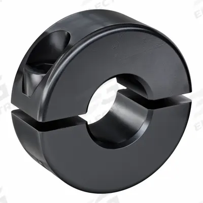 RULAND MANUFACTURING Shaft Collar: 2-Piece, Metric with Inch Bore, Round, Clamp-On - Steel Shaft Collars