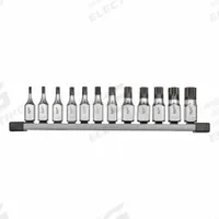 MILWAUKEE 12pc 3/8 Drive Triple Square Bit Socket Set: 1 - 25 Pieces, 3/8 in Drive Size, 12 Pieces (MPN 48-22-9536). Key specifications — attr1216280: Fixed Insert; attr1216283: MILWAUKEE; attr1225718: 4 mm to 18 mm; attr1227491: 3/8 in.