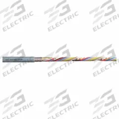 CHAINFLEX Data Cable: 26 AWG, 4 Conductors, Order by the Foot, PVC Jacket, 300 V (MPN CF240-01-04). Key specifications — attr1141190: Copper; attr1141193: Single; attr1141160: 5 x OD; attr1141165: 8 x OD; attr1141168: No; attr1141174: 10 x OD; attr1141159: Flame Retardant; attr1141182: CEI 20-35.