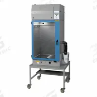 MYSTAIRE Mobile Cart: 42 in Overall Dp, 39 in Overall Wd, 25 in Overall Ht, Metal, 0 Doors, White (MPN CA-6000C). Key specifications — attr1026904: White; attr1026914: Metal; attr1026905: 857CV9; attr1026906: CA-3000; attr1026903: MYSTAIRE; attr1026907: Advanced Cyanoacrylate Fuming Chambers; attr1026916: Mobile; attr1026923: Fume Hood Cart.
