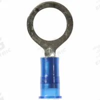 3M Ring Terminal: Blue, Nylon Insulation, 3/8 in Stud Size, 16 AWG to 14 AWG Wire Sizes, 1,000 V (MPN MNG14-38RK). Key specifications — attr1308027: 3M.