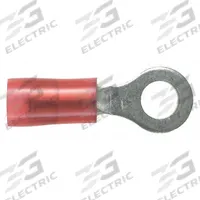 PANDUIT Ring Terminal: Red, Nylon Insulation, #10 Stud Size, 22 AWG to 18 AWG Wire Sizes, 600 V (MPN PN18-10R-M). Key specifications — attr1308027: PANDUIT.