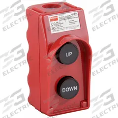 DAYTON Pendant Control Station: (2) Push Buttons, 2NO, Up/Down, NEMA 1/3/3R/4/4X, (2) Push Buttons (MPN 20C810). Key specifications — AC Contact Rating: 10 A @ 600 V; Action: Momentary/Momentary; DC Contact Rating: 5 A @ 600 V; Enclosure Material: Plastic; Legend: Up/Down; Operator Configuration: (2) Push Buttons; Brand: DAYTON; Manufacturer Part Number: 20C810.