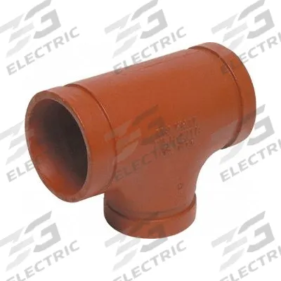 GRUVLOK Metal Pipe Tee: Tee, 1 1/2 in x 1 1/2 in x 1 in, Carbon Steel - Grooved Pipe Fittings