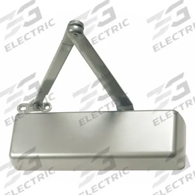 LCN Door Closer: Std Mounting Type, Grade 1 - Heavy Duty, Aluminum, 12 1/4 in Lg - Standard Arm-Mount Door Closers
