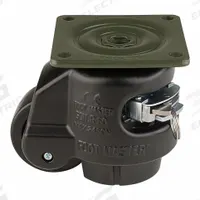 FOOT MASTER Plate Caster: Nylon Tread, 63 mm Wheel Dia, 103 mm Mounting Ht, 1,102 lb Load Capacity (MPN GDR-80-F-NYN-FBL). Key specifications — Brand: FOOT MASTER; Frame Color: Black.