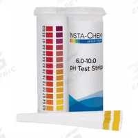 HYDRION pH Test Strips: 6 pH to 10 pH, 0.3 pH Resolution, 3 1/4 in Overall Lg, 1/4 in Overall Wd (MPN 86010). Key specifications — pH Resolution: 0.3 pH; Brand: HYDRION.