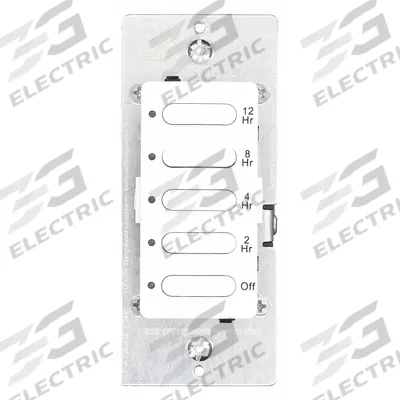 HUBBELL WIRING DEVICE-KELLEMS Countdown Timer: 24 hr Max, 2 hr Min, SPST, 120/277V AC - Digital Pre-Set Countdown Timers without Wall Plates