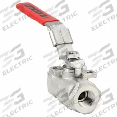 KECKLEY Manual Two-Way Ball Valve: 3/8 in, Stainless Steel, Straight, FNPT x FNPT, One-Piece (MPN BVS2THFSSRGSL-038). Key specifications — Brand: KECKLEY; Handle: Locking Lever.