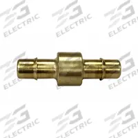 MEM-CO Barbed Fitting Coupling: 1/2 in ID x 1/2 in ID Size, Barbed x Barbed, Brass, Beaded Barb (MPN C10-NP). Key specifications — Brand: MEM-CO.