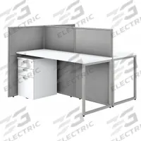 BUSH BUSINESS FURNITURE Modular Cubicle Workstation: 45 in Overall Ht, 60 in Overall Wd, White (MPN EOD460SWH-03K). Key specifications — Brand: BUSH BUSINESS FURNITURE; Office Cubicle Color: White.