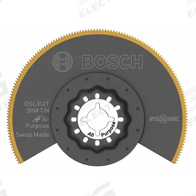 BOSCH Oscillating Tool Blade: 3 1/2 in Blade Wd, 3 1/2 in Overall Lg - Starlock Mounted Blades