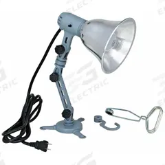 APPROVED VENDOR Task Light: Bulb Dependent, Articulating, 15 in Arm Reach, Clamp/Hook/Magnet, 60 W (MPN 5NKR5). Key specifications — attr565483: Bulb Dependent; attr565453: APPROVED VENDOR; attr565455: 60 W; attr565457: Gray; attr565488: 120V AC.