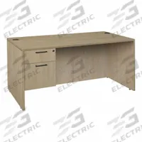 REGENCY Desk: Particle Board, Oak, 1 Pedestals, 2 Drawers, 60 in Overall Wd, 29 in Overall Ht (MPN LSP6030NO). Key specifications — Desktop Material: Particle Board; Includes Modesty Panel: Yes; Kit Product Type: Double Pedestal Desk; Desktop Color: Oak; Brand: REGENCY; Frame Color: Noble Oak; Frame Material: Particle Board; Product Type: Desk.