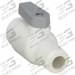 PARKER Manual Two-Way Ball Valve: 3/8 in, Polypropylene, Straight, Push x MNPT, Full Port Ball Port (MPN LFPP6VMC6). Key specifications — Brand: PARKER; Handle: Lever.
