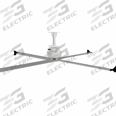 SKYBLADE Ceiling Fan: 24 ft Blade Dia, Variable Speeds, 230V AC, Three Phase, Black - Industrial HVLS Ceiling Fans