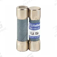 BUSSMANN Fuse: FNA Series, Midget, Time-Delay, 15 A, 125 V AC, 13/32 in x 1 1/2 in, Indicating (MPN FNA-15). Key specifications — Series: FNA; Brand: BUSSMANN.