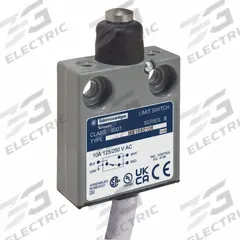 TELEMECANIQUE SENSORS Limit Switch: Roller Plunger, Metallic, 9007MS (MPN 9007MS07S0300). Key specifications — attr1019632: TELEMECANIQUE SENSORS; attr1019639: Pre-Wired Cable; attr1019655: Steel; attr1023447: 9007MS.