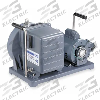 WELCH Vacuum Pump: 0.5 hp, 1 Phase, 115/230V AC, 5.6 cfm Free Air Displacement - Commercial & Industrial Refrigeration Service Rotary Vane Vacuum Pumps