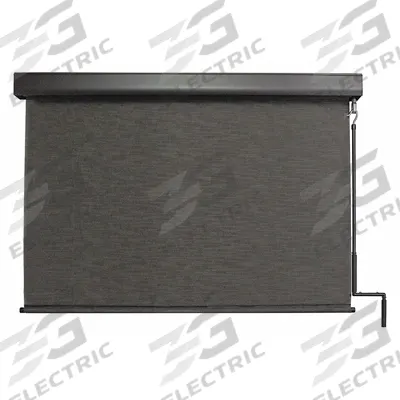 KEYSTONE FABRICS Exterior Sun Shade: Kona, 96 in Valence Wd, Pole and Crank - Titanium Plus Series