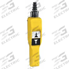 SCHNEIDER ELECTRIC Pendant Control Station: (2) Push Buttons, 2NO, Up/Down, NEMA 1/4/4X/5 (MPN XACA207). Key specifications — AC Contact Rating: 3 A @ 250 V; Action: Momentary/Momentary; DC Contact Rating: 0.1 A @ 600 V; Enclosure Material: Plastic; Hub Style: Dead-End; Legend: Up/Down; Operator Configuration: (2) Push Buttons; Brand: SCHNEIDER.