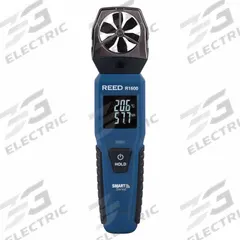REED INSTRUMENTS Anemometer: 1 fpm Air Velocity Resolution, Relative Humidity, Rotating Vane, R1600. Key specifications — Data Logging: Yes; Manufacturer Part Number: R1600; Brand: REED INSTRUMENTS; Temperature Accuracy: +/ 1.6°; Digital Display Screen Type: LCD; Display Type: Digital; Includes: Protective Cap; Power Source: Battery.