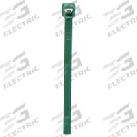 GRAINGER Cable Tie: 8 in Nominal Lg, 1 15/16 in Nominal Max. Bundle Dia., 0.19 in Wd, Green, 100 PK (MPN 36J218). Key specifications — Brand: GRAINGER; Outdoor Use: Yes; Color: Green.