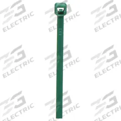 GRAINGER Cable Tie: 8 in Nominal Lg, 1 15/16 in Nominal Max. Bundle Dia., 0.19 in Wd, Green, 100 PK (MPN 36J218). Key specifications — Brand: GRAINGER; Outdoor Use: Yes; Color: Green.