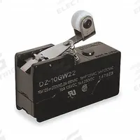 OMRON Snap Action Switch: Hinge Roller Lever Actuator, 3NO/3NC, Solder (MPN DZ-10GW22-1A). Key specifications — AC Contact Rating: 2 A @ 480 V; Electrical Connection: Solder; Series: DZ; Brand: OMRON.
