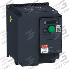 SCHNEIDER Variable Frequency Drive: In Phase Three, Out Phase Three, 3 hp, IP20, No Bypass, Compact (MPN ATV320U30M3C). Key specifications — Style: Compact; Color: Black/Blue/Gray; Output Phase: Three.