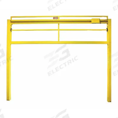 PS INDUSTRIES Vertical Safety Gate: 126 in x 78 in, Unassembled, Yellow, 42 in Gate Ht - Vertical-Lift Door Gates