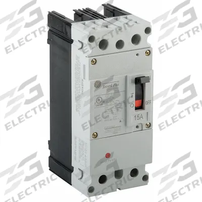 GE Molded Case Circuit Breaker: 15 A Amps, 200kA at 240V AC, Fixed - FB-Frame GE Molded Case Circuit Breakers