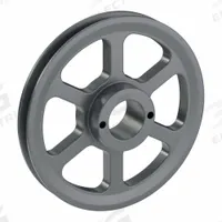 APPROVED VENDOR V-Belt Pulley: AK71, 1 Groove, 6.95 in OD, Bushed Bore, H/QT, Cast Iron, Spoked (MPN AK71H). Key specifications — Pulley Industry Number: AK71; Pitch Diameter: 6.36 in (3L); For Belt Section (broad, with similar types): 3L.