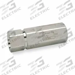 PARKER Inline Check Valve: 5,000 psi, 3/4 in - 16 UNF (MPN CPIFF-8S-5). Key specifications — Body Material: Steel; Brand: PARKER; Inlet Connection Size: 3/4 in - 16 UNF; Outlet Connection Size: 3/4 in - 16 UNF.
