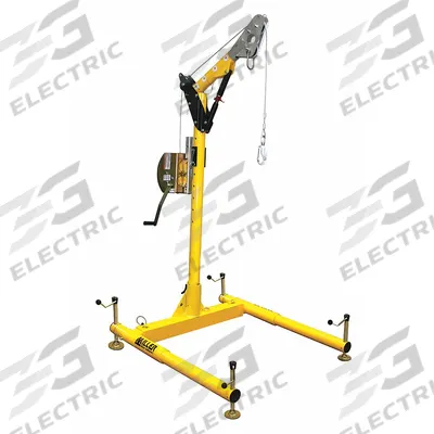 MILLER BY PIP Four Piece Hoist Winch System: Floor Mnt, 3 1/8 ft Min Base Wd - Davit Systems